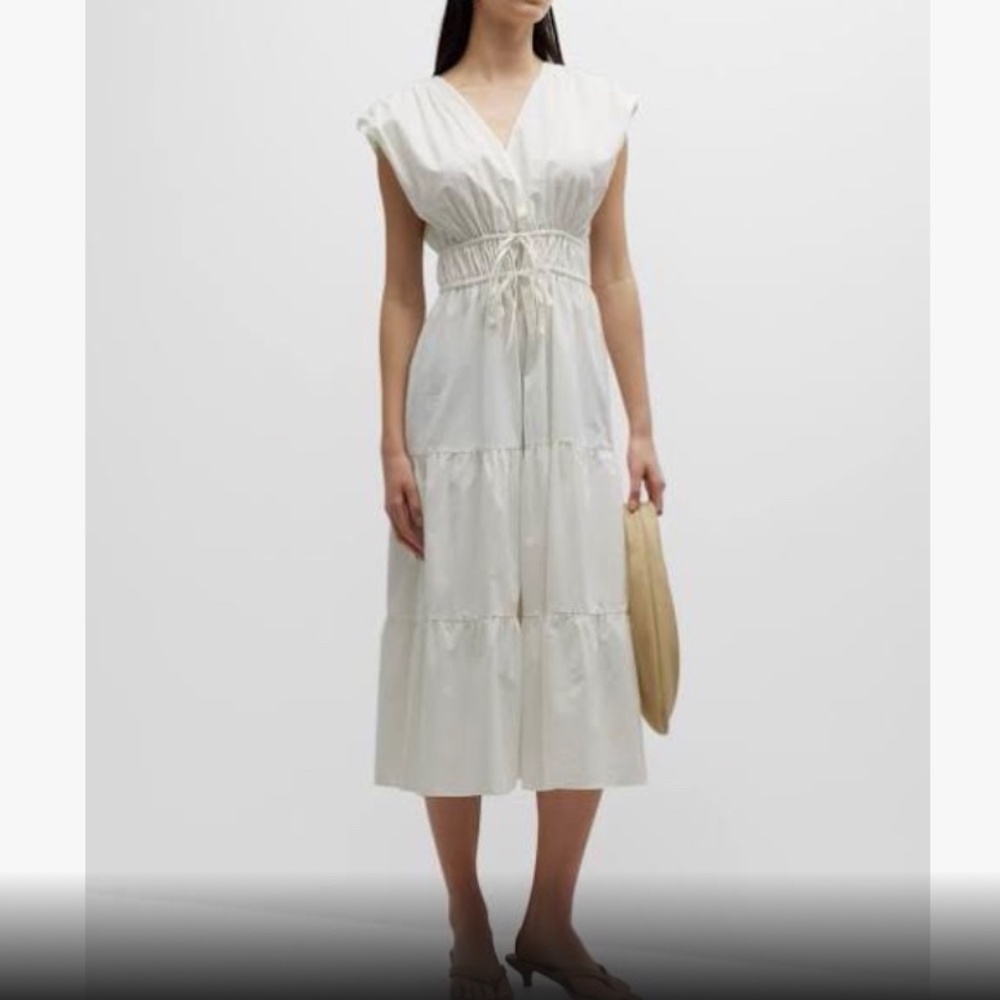 NWT Rails Lucia White Poplin Dress with Ties - Size Small